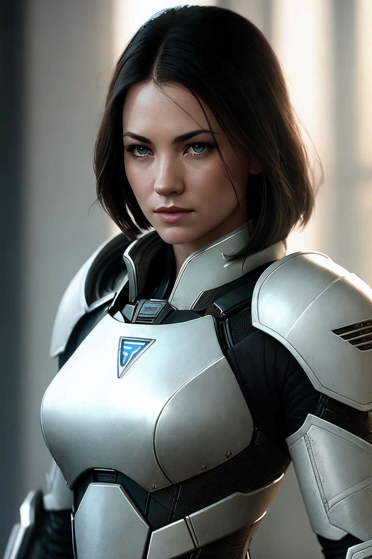 00259-3396203288-stablydiffusedsMagnum_v10-photo of (yv0nn3_0.99), a woman as Mass Effect's Miranda Lawson, (Mass Effect style), (wearing futuristic white armor), (black h.png